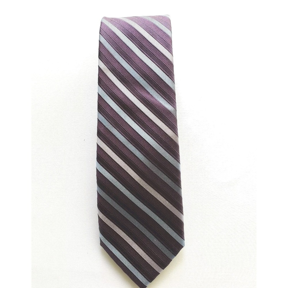 Calvin Klein Tie Purple Blue Gray Silk Necktie Kids Boys